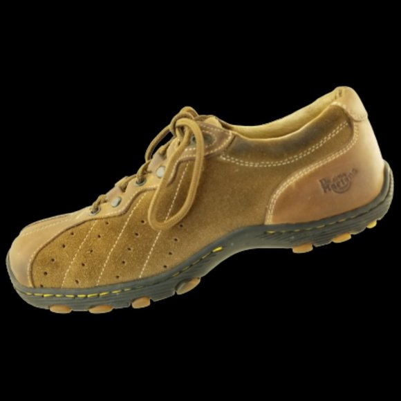 Dr Martens 8A98 Women's Two-Tone Tan Suede Leather - Picture 3 of 8